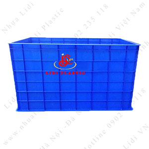 Thùng nhựa đặc 5 bánh xe KT 780x500x430mm